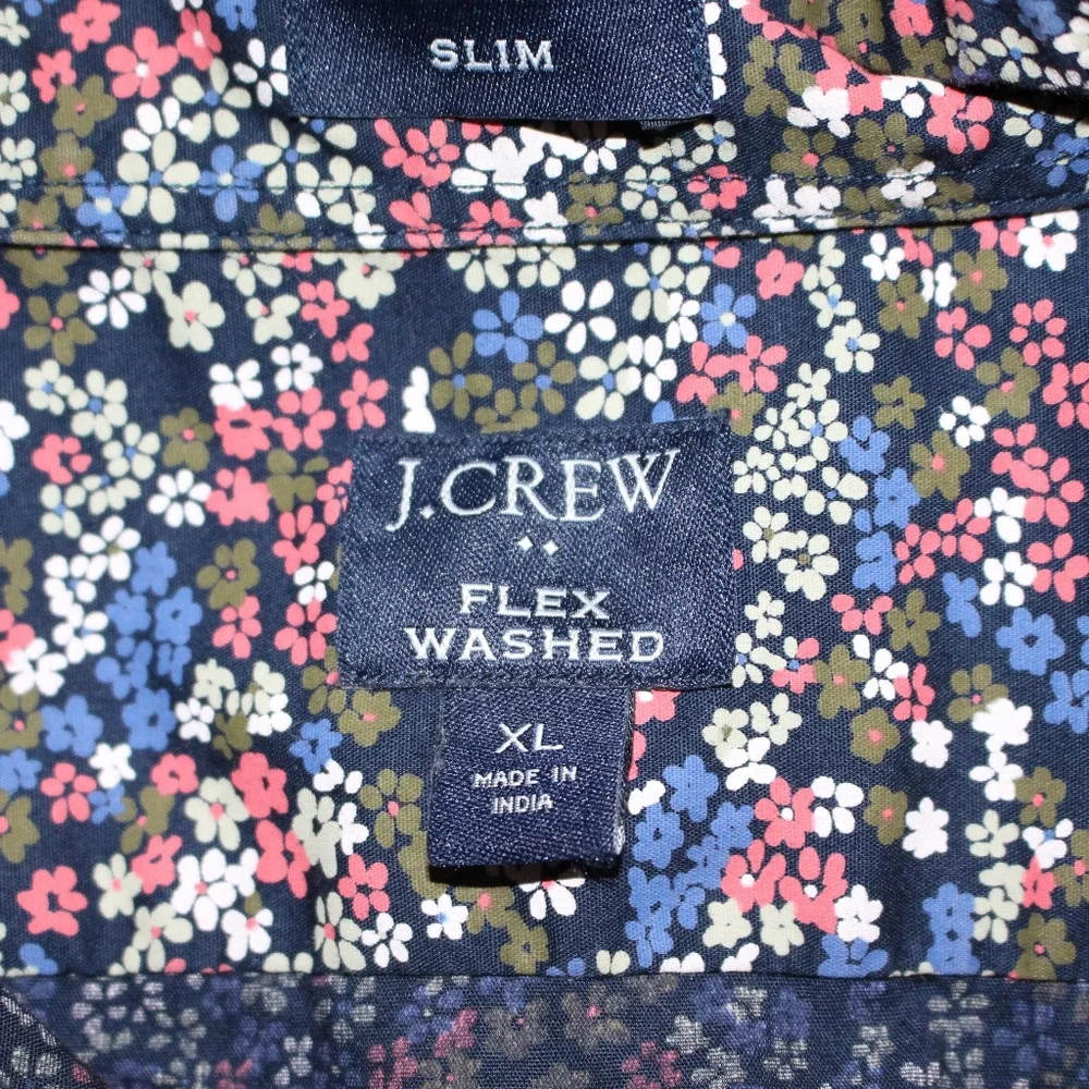 J. Crew, Flex Washed slim floral long sleeve shirt XLarge